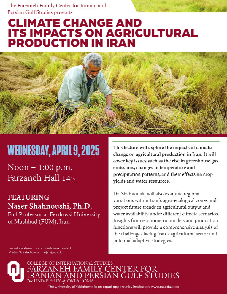 Climate Change and Its Impacts on Agricultural Production in Iran
